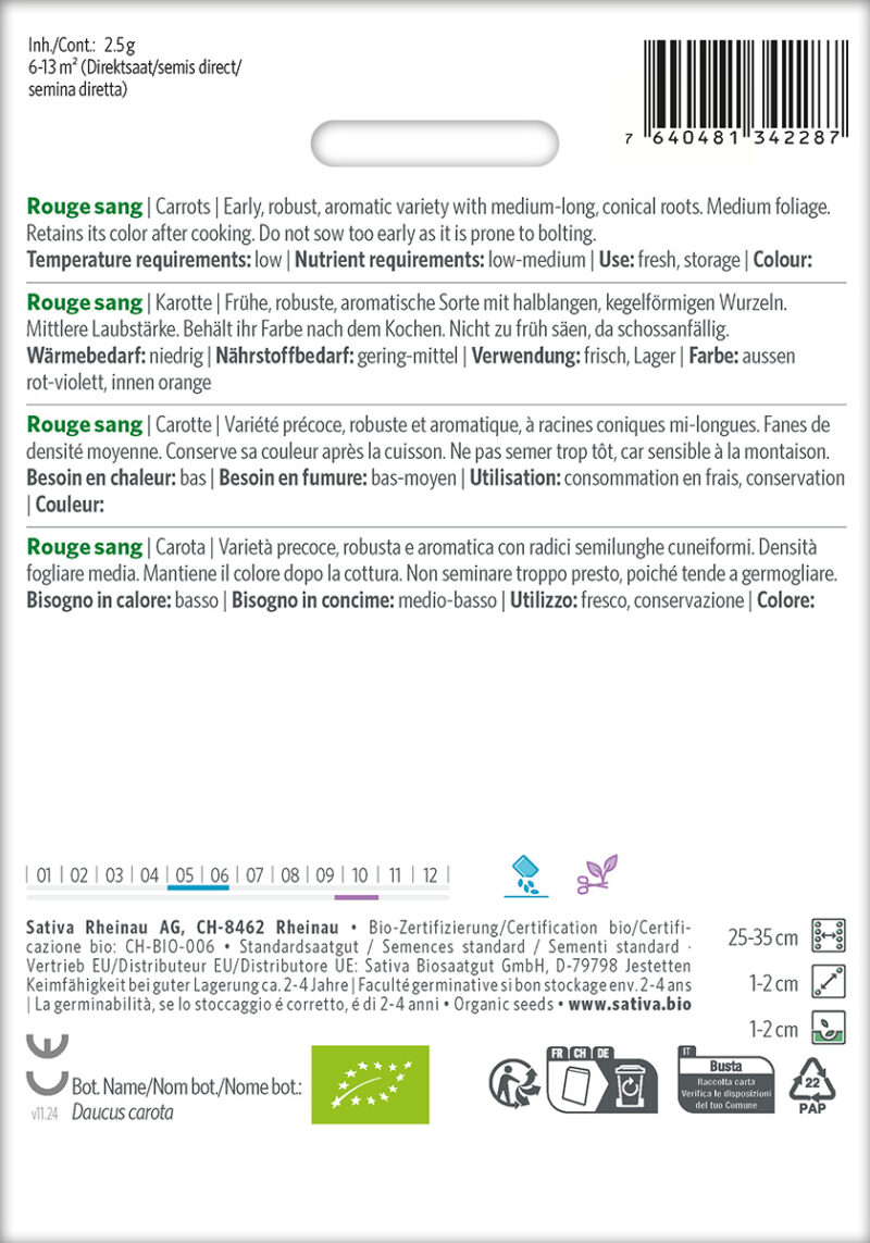 Bio-Saatgut Karotte Rouge Sang – Bild 3