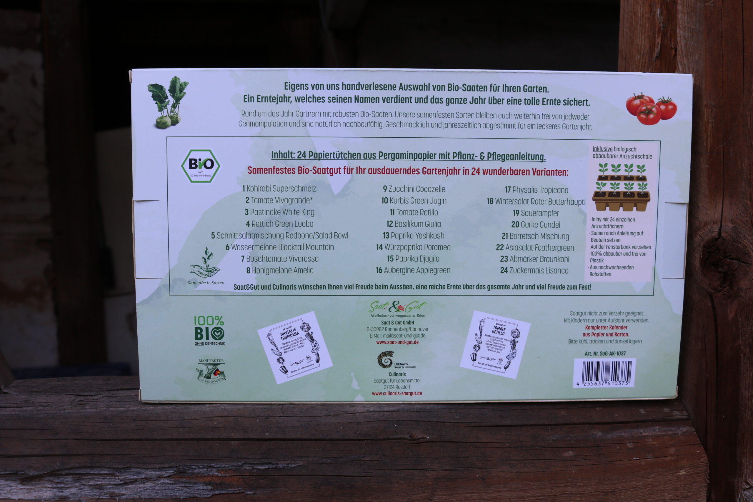 Bio-Saatgut Adventskalender "Selbstversorger" von Culinaris – Bild 5